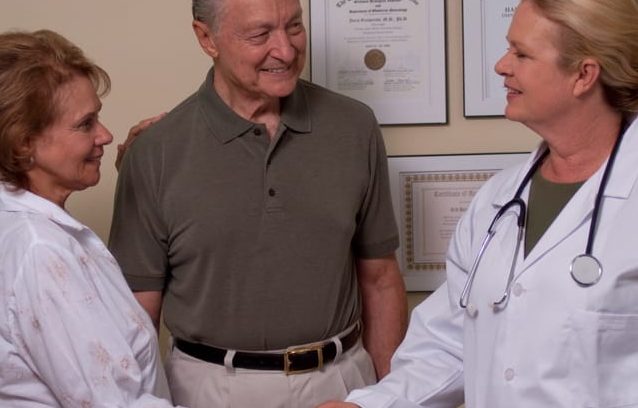 Alzheimer's patient meets with doctor - credit: ARARF